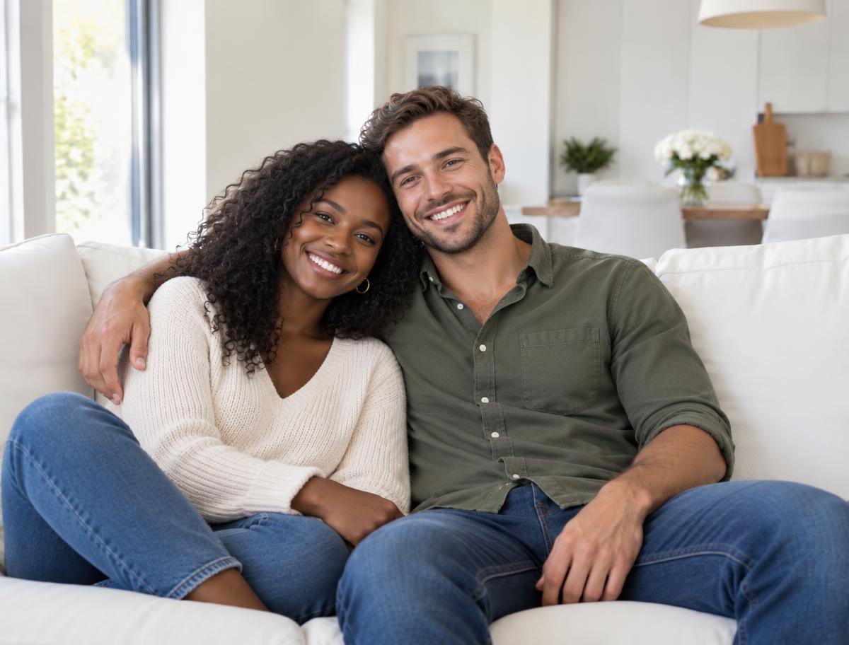 Happy homeowners
